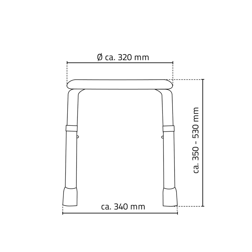 Sedátko koupelnové, průměr 32cm, bílá